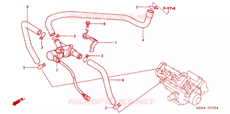 COMMANDE INJECTION D'AIR SOUPAPE Honda MOTO 600 CBR 2002  CBR600F42