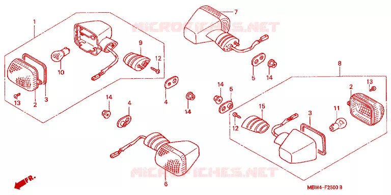 CLIGNOTANT Honda MOTO 600 CBR 2002  CBR600F42