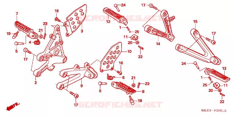 REPOSE PIED Honda MOTO 600 CBR 2005  CBR600RR5_A