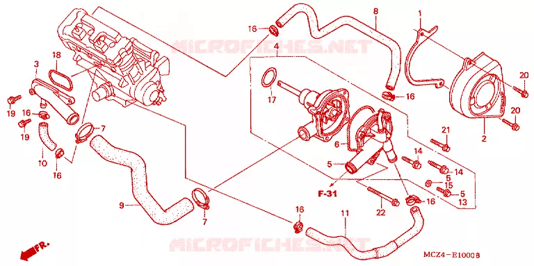 POMPE A EAU Honda MOTO 900 HORNET 2004  CB900F4