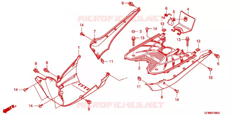 MARCHE PIEDS Honda SCOOTER 110 LEAD 2010  NHX110A