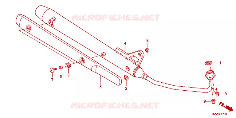 SILENCIEUX D'ECHAPPEMENT Honda MOTO 110 CUB 2017  NBC110BNG