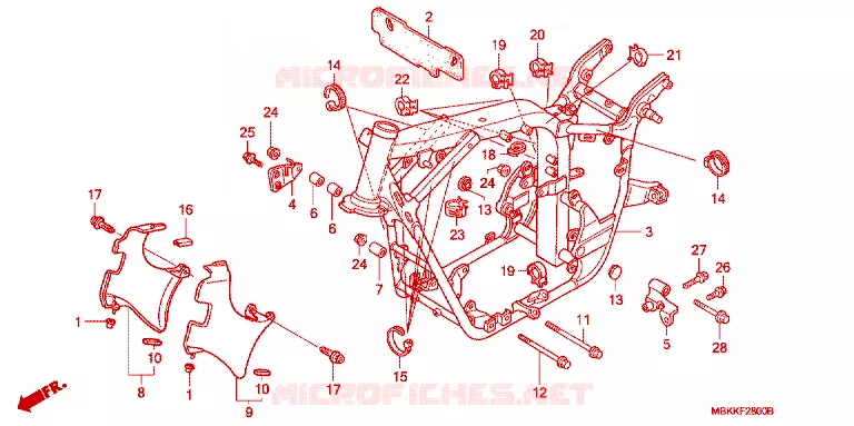 CADRE Honda MOTO 400 SHADOW 2005  NV400C5