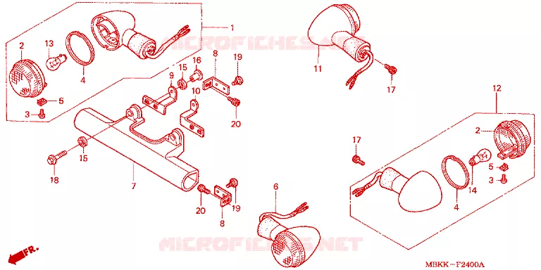 CLIGNOTANT Honda MOTO 400 SHADOW 2005  NV400C5