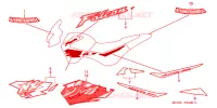 AUTOCOLLANTS pour Honda NX4 FALCON 400 de 2001