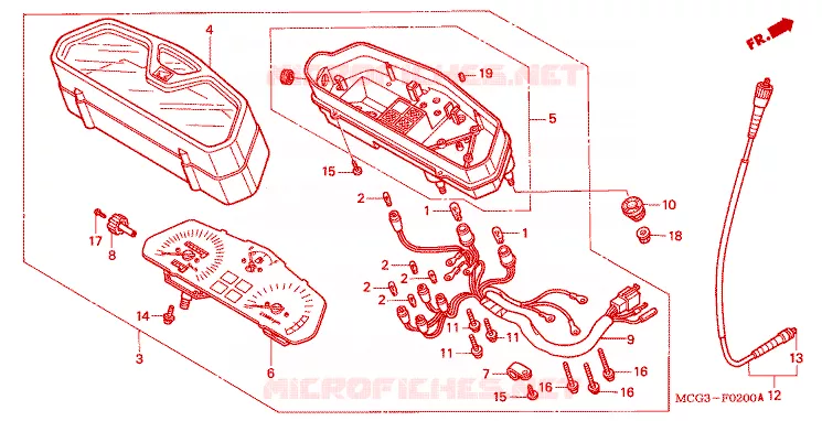 COMPTEUR Honda MOTO 400 NX 2003  NX4003