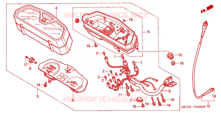 COMPTEUR Honda MOTO 400 NX 2004  NX4004