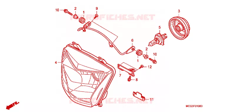PHARE Honda MOTO 400 NX 2004  NX4004