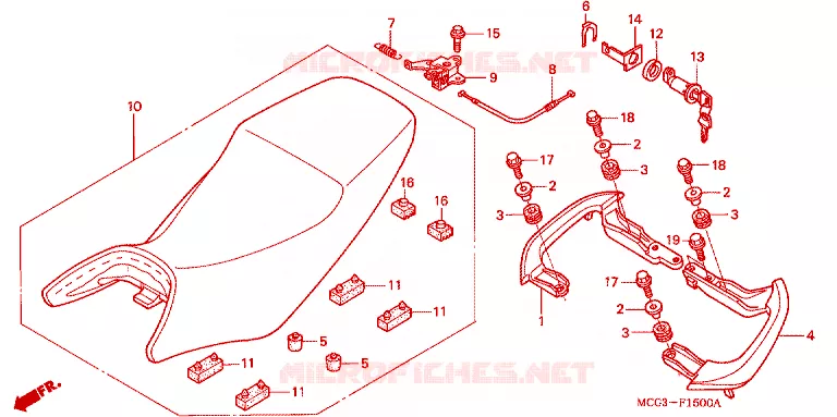 SELLE Honda MOTO 400 NX 2007  NX4007