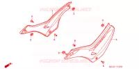 COUVERCLES LATERAUX pour Honda NX4 FALCON 400 de 2007
