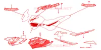 AUTOCOLLANTS pour Honda NX4 FALCON 400 de 2000