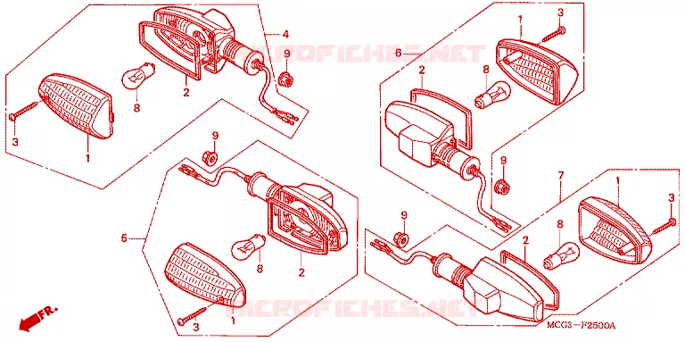 CLIGNOTANT Honda MOTO 400 NX 2000  NX400Y
