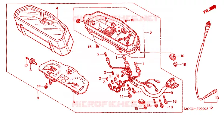 COMPTEUR Honda MOTO 400 NX 2000  NX400Y