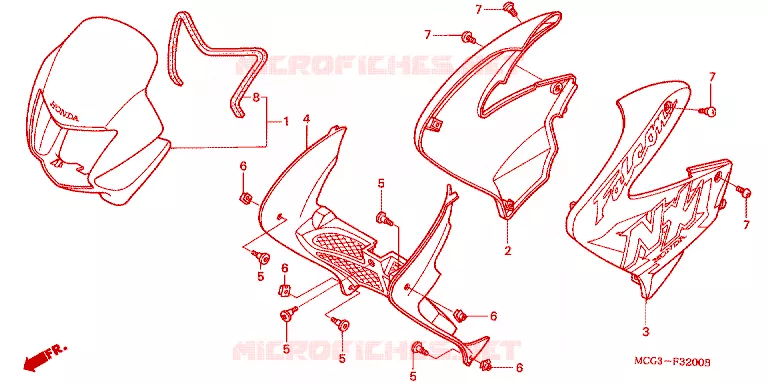 OUIES DE RADIATEUR Honda MOTO 400 NX 1999  NX400Y