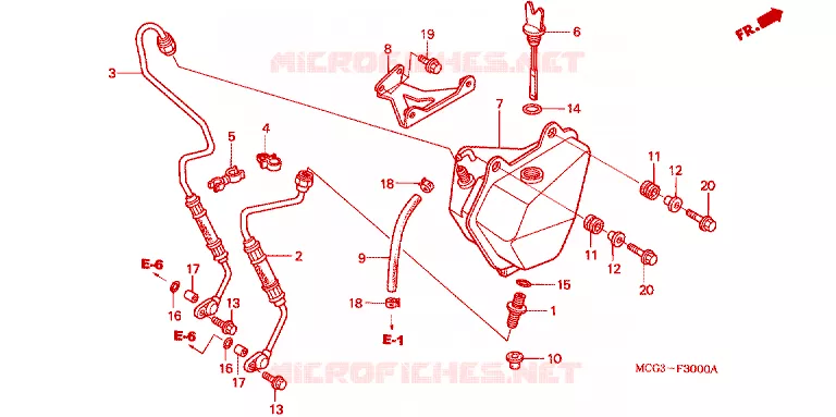 RESERVOIR D'HUILE Honda MOTO 400 NX 2000  NX400Y