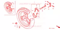 ROUE ARRIERE pour Honda 50 DIO de 1988