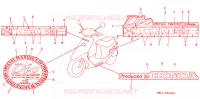 EMBLEME pour Honda 50 DIO SPECIAL EDITION MARINE de 1989