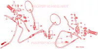 LEVIER DE GUIDON   CABLE   COMMODO pour Honda 50 DIO SPECIAL EDITION MARINE de 1989