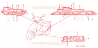 EMBLEME pour Honda 50 DIO SPECIAL EDITION ETHNIC de 1989
