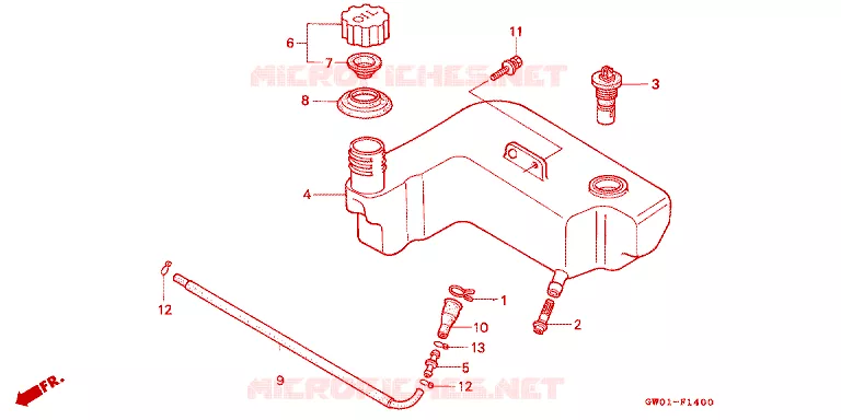 RESERVOIR D'HUILE Honda SCOOTER 50 DIO 1990  SK50ML_SP