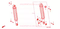 AMORTISSEUR ARRIERE pour Honda FOURTRAX 500 FOREMAN RUBICON Hydrostatic de 2008