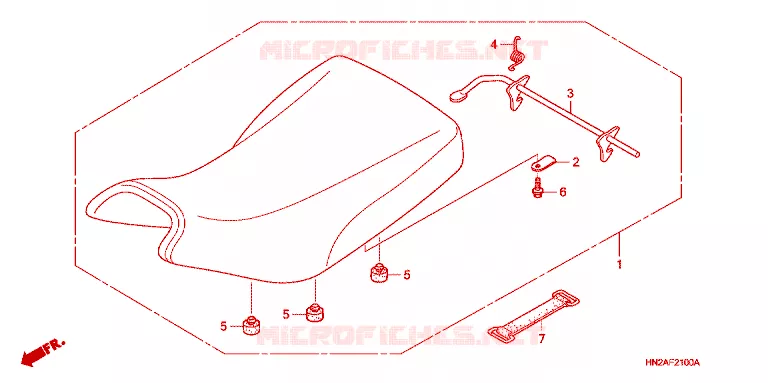 SELLE Honda ATV 500 FOURTRAX 2008  TRX500FA8