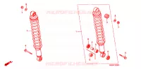 AMORTISSEUR ARRIERE pour Honda FOURTRAX 500 RUBICON Hydrostatic de 2008