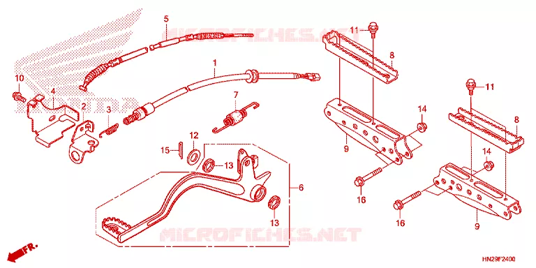 PEDALE - REPOSE PIED Honda ATV 500 FOURTRAX 2014  TRX500FAE