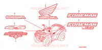AUTOCOLLANTS pour Honda FOURTRAX 500 FOREMAN 4X4 Electric Shift, Power Steering de 2008