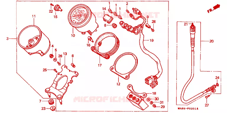COMPTEUR Honda MOTO 1100 SHADOW 1996  VT1100C2T