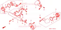 CLIGNOTANT pour Honda SHADOW VT 750 DELUXE ACE Red paint scheme with silver pinstripe de 2003