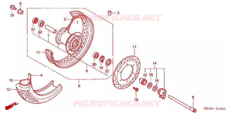 ROUE AVANT Honda MOTO 750 SHADOW 2003  VT750CDB3