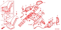 GARDE BOUE ARRIERE   CLIGNOTANT ARRIERE pour Honda PCX 125 de 2012