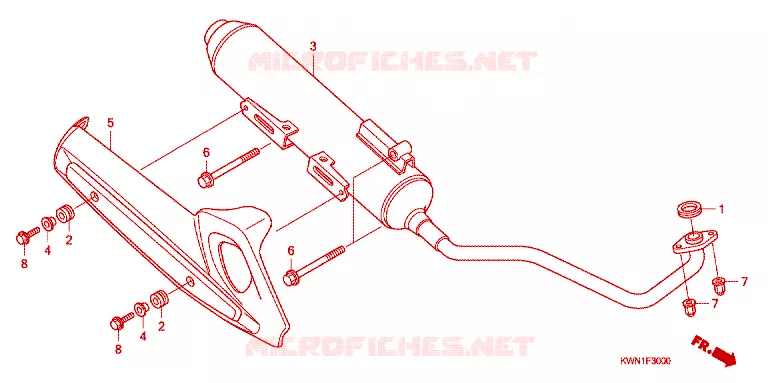 SILENCIEUX D'ECHAPPEMENT Honda SCOOTER 125 PCX 2012  WW125EX2C
