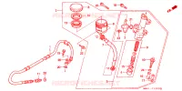 MAITRE CYLINDRE DE FREIN ARRIERE pour Honda RC45 RVF 750 de 1994