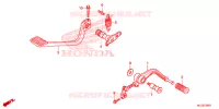 PEDALE pour Honda F6B 1800 BAGGER BLACK de 2014