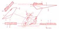 EMBLEME pour Honda 50 DIO SR front brake disk, SPECIAL de 1990