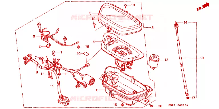 COMPTEUR Honda SCOOTER 50 DIO 1990  SK50ML_II_SP