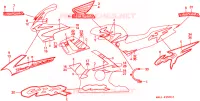 AUTOCOLLANTS pour Honda CBR 600 de 1998