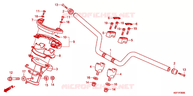 GUIDON - CARENAGE Honda SCOOTER 150 PCX 2020  WW150J