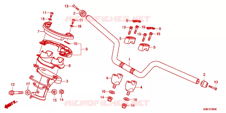 GUIDON - CARENAGE Honda SCOOTER 125 PCX 2019  WW125J