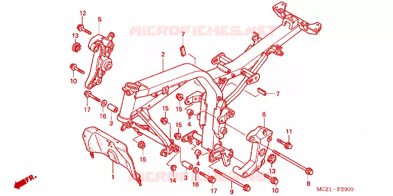CADRE Honda MOTO 900 HORNET 2002  CB900F1