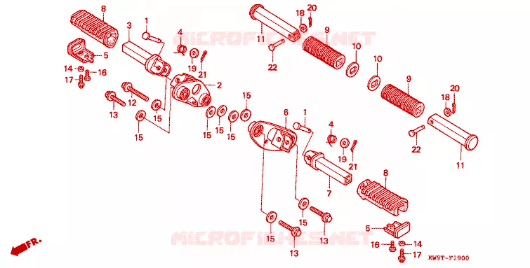 REPOSE PIED Honda MOTO 400 STEED 1996  NV400CMT