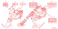 ETIQUETTE DE PRECAUTIONS pour Honda PCX 125 de 2014