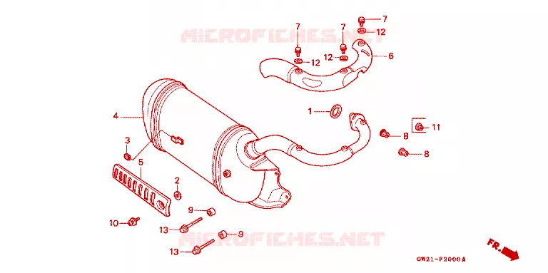 SILENCIEUX D'ECHAPPEMENT Honda SCOOTER 90 LEAD 1993  NH90MP