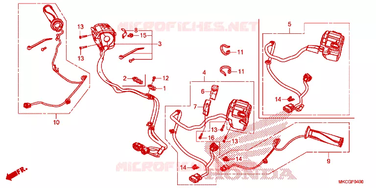 COMMODOS - POIGNEES Honda MOTO 1800 GOLD-WING 2020  GL1800DAL