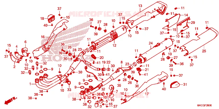 SILENCIEUX D'ECHAPPEMENT Honda MOTO 1800 GOLD-WING 2020  GL1800DAL