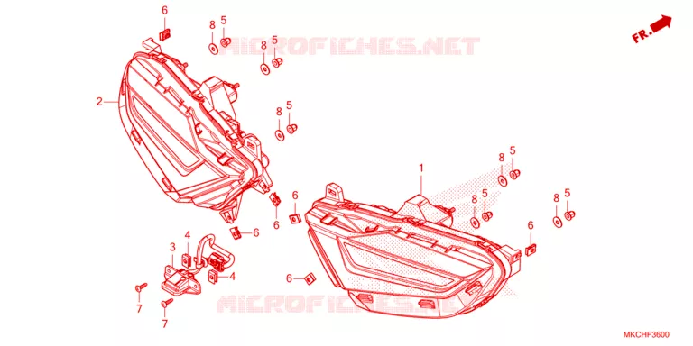 FEUX ARRIERE Honda MOTO 1800 GOLD-WING 2021  GL1800DAM