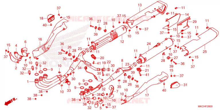 SILENCIEUX D'ECHAPPEMENT Honda MOTO 1800 GOLD-WING 2021  GL1800DAM