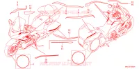 AUTOCOLLANTS pour Honda GL 1800 GOLD WING DCT de 2021